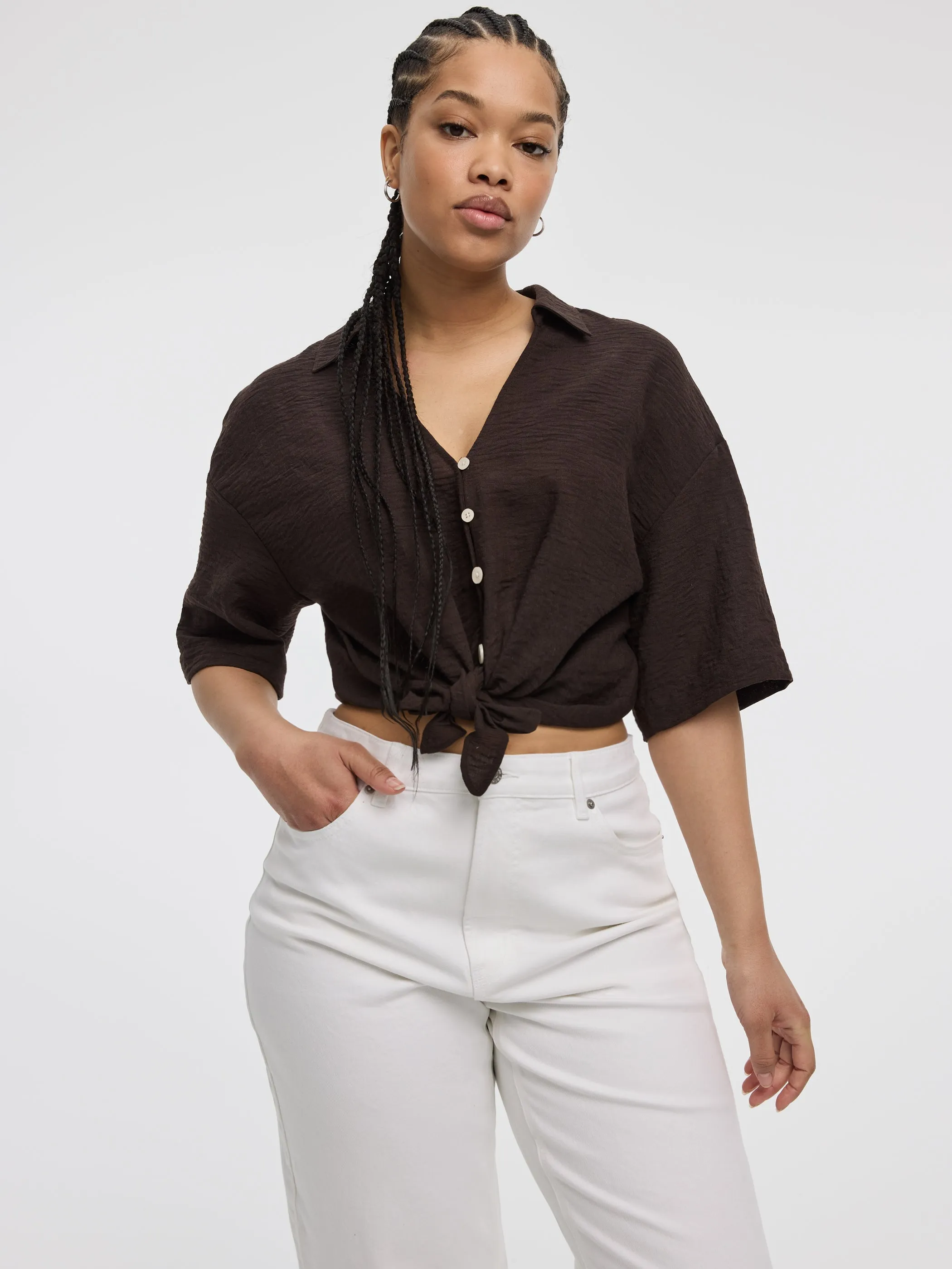 Short-Sleeve Half-Zip Polo - HYLUX - Hyba sold by Reitmans