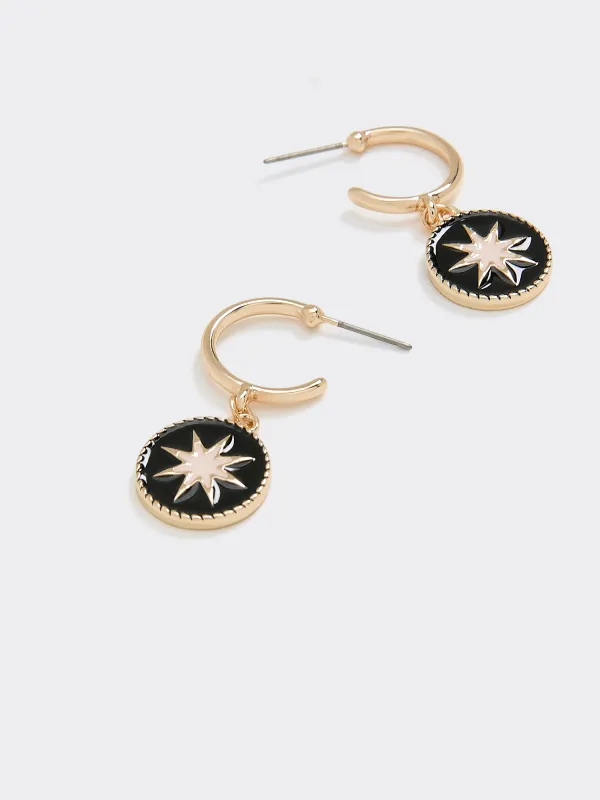 Hoops with Star Charms made by Reitmans