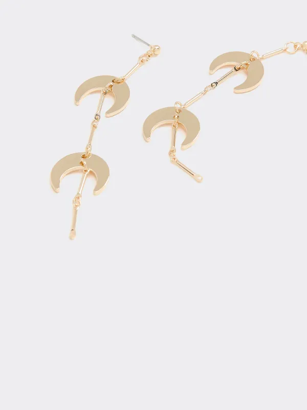 Earrings with Half-Moon Pendants made by Reitmans