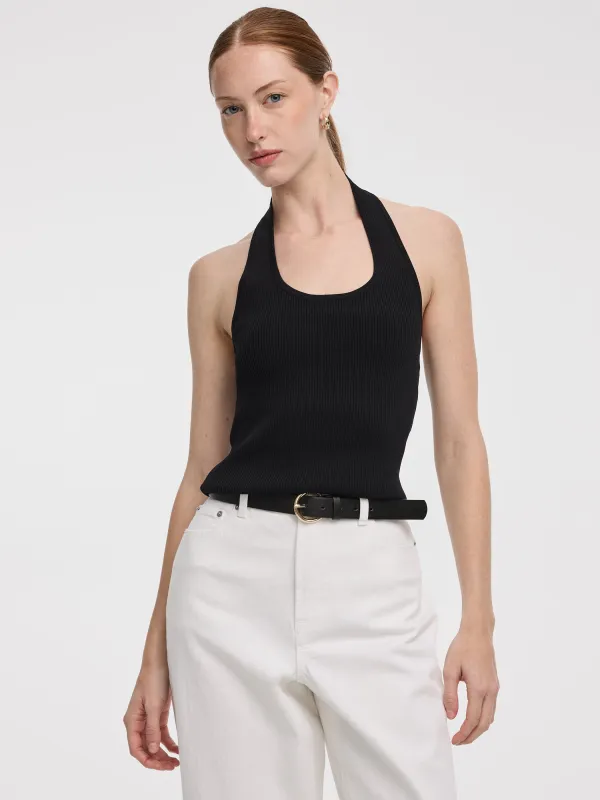 Halter-Neck Ribbed Tank made by Reitmans