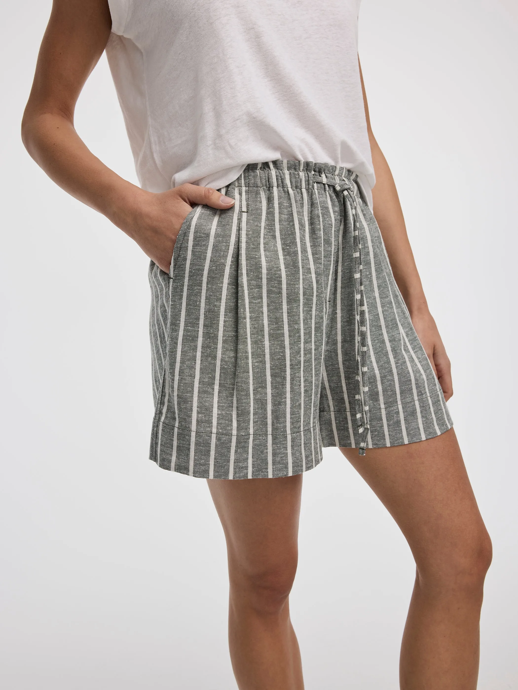 Linen-Blend Shorts with Elastic Waistband sold by Reitmans product image thumbnail 2