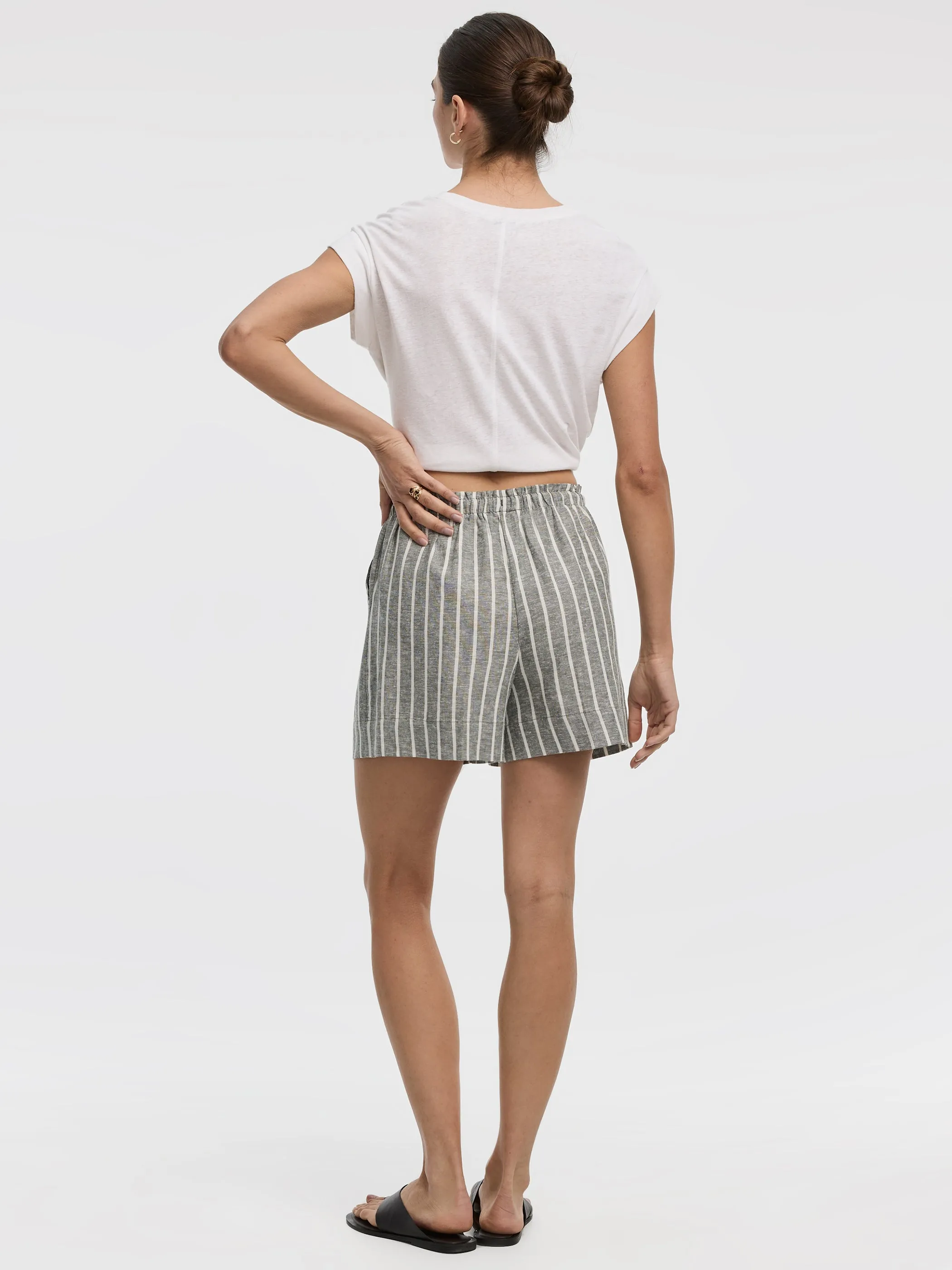 Linen-Blend Shorts with Elastic Waistband sold by Reitmans product image thumbnail 3