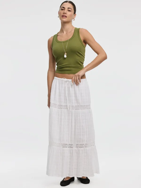 Pull-On Tiered Maxi Skirt made by Reitmans