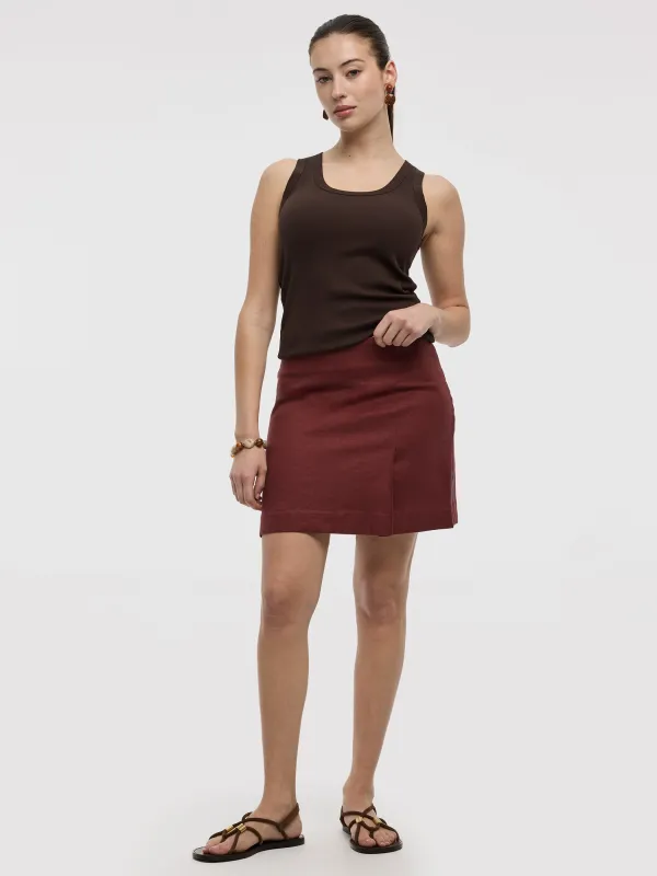 Linen-Blend Mini Skirt made by Reitmans