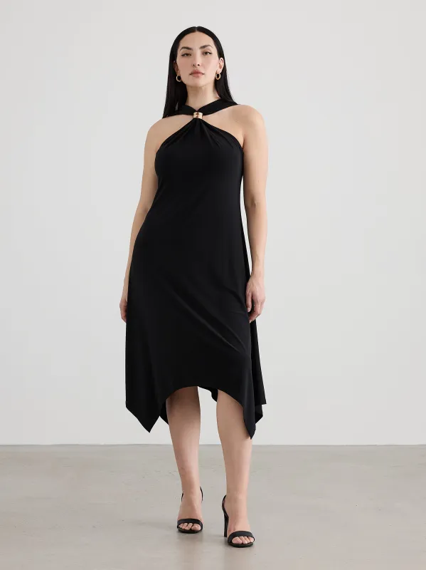 Sleeveless Halter Dress with Handkerchief Hem made by Reitmans