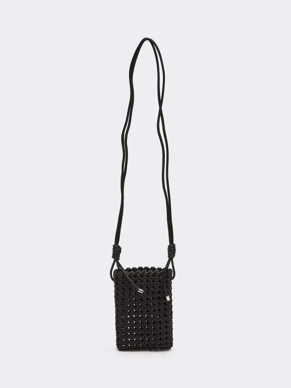 Crochet Cross-Body Phone Bag made by Reitmans