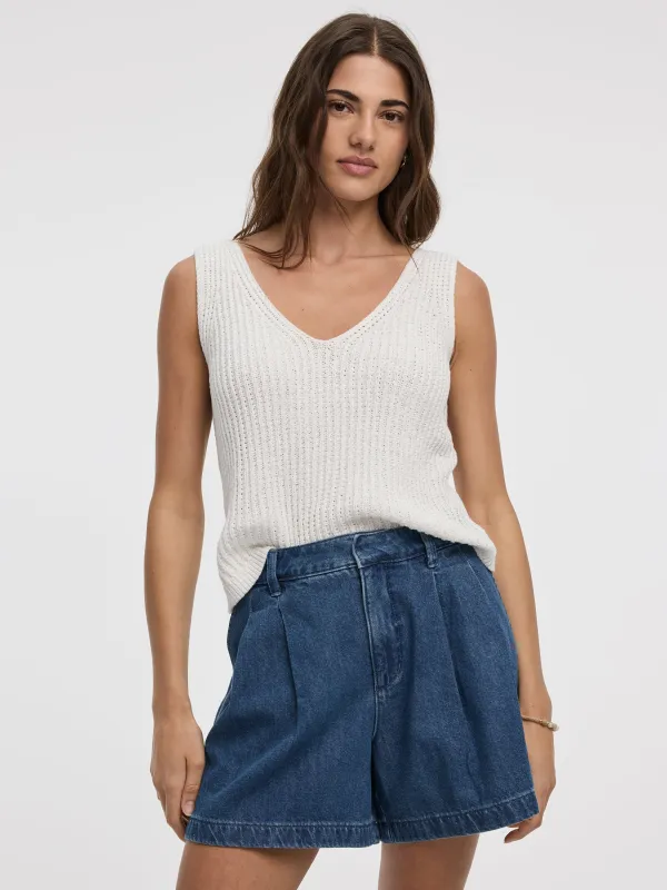 V-Neck Ribbed Tank made by Reitmans