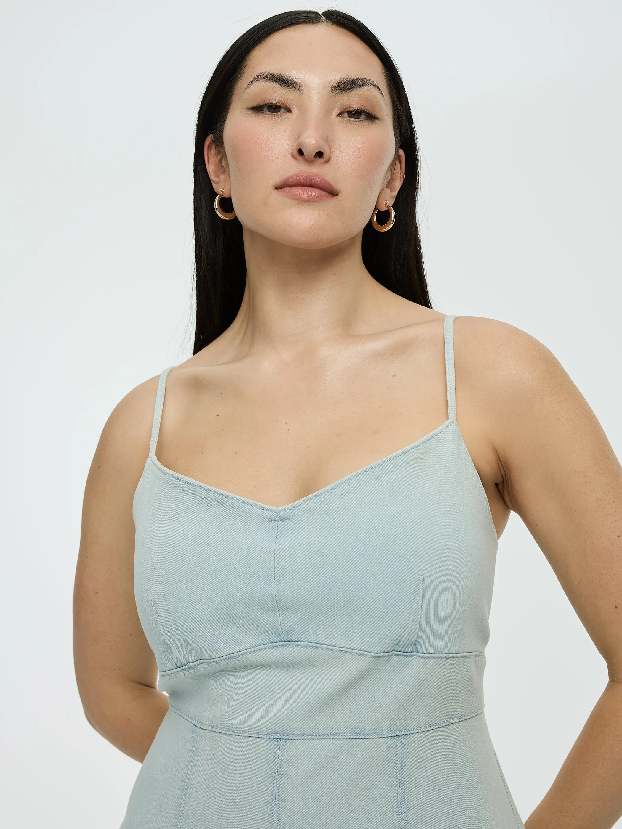 Sleeveless Denim Midi Dress with Sweetheart Neckline sold by Reitmans product image thumbnail 2