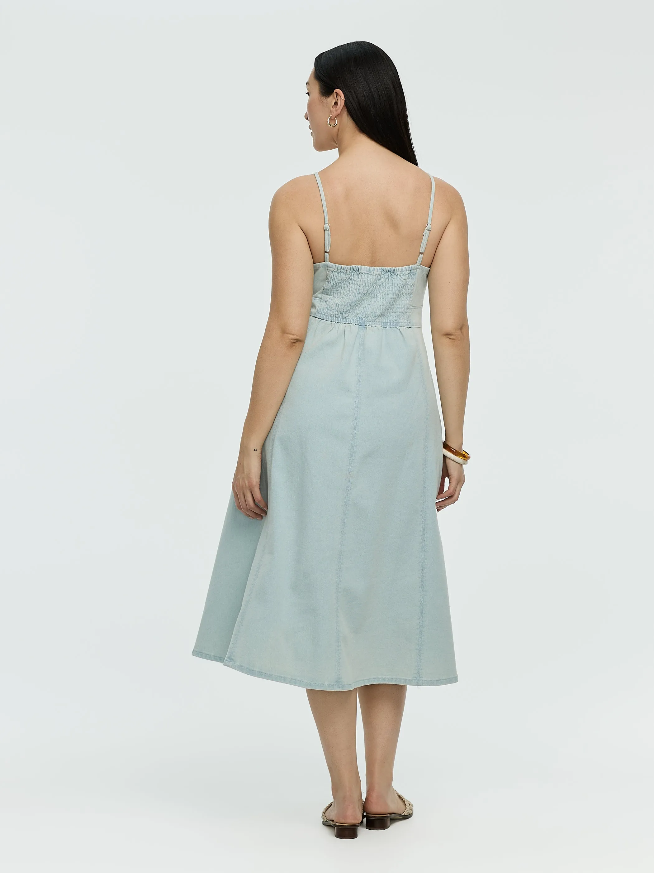 Sleeveless Denim Midi Dress with Sweetheart Neckline sold by Reitmans product image thumbnail 3