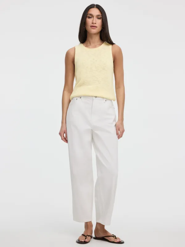 White High-Rise Barrel Jeans made by Reitmans