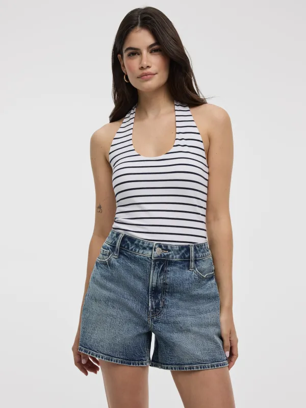 Striped Halter-Neck Tank made by Reitmans