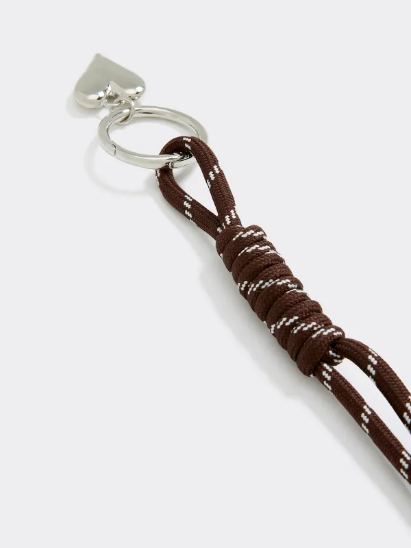 Cord Bag Charm with Heart made by Reitmans