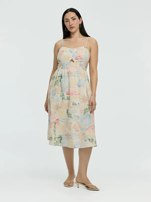 Sleeveless Midi Dress with Sweetheart Neckline made by Reitmans