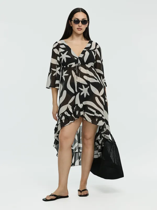 V-Neck Cover Up with High-Low Hem made by Reitmans
