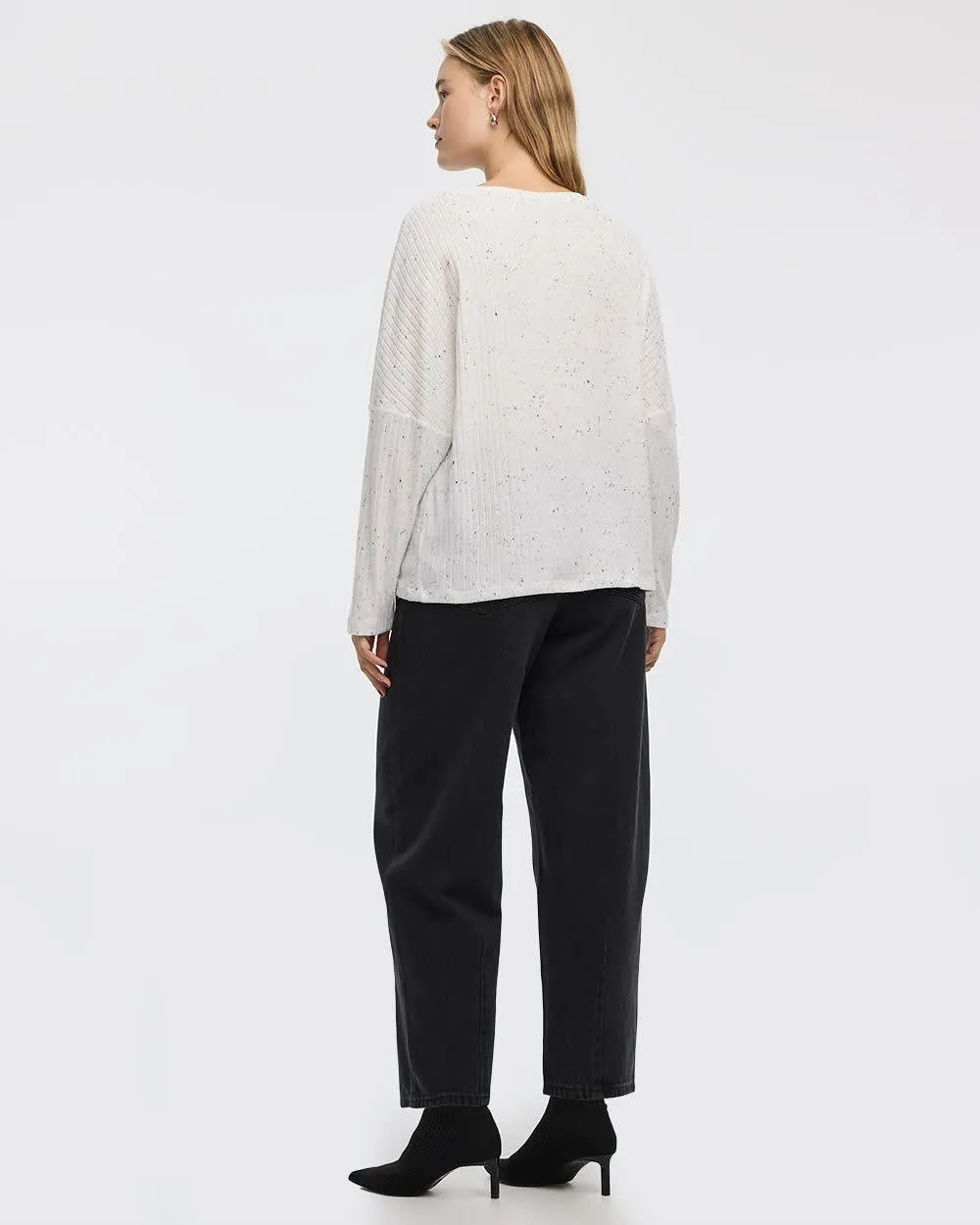 Long-Sleeve Crew-Neck Snit Top sold by Reitmans product image thumbnail 2