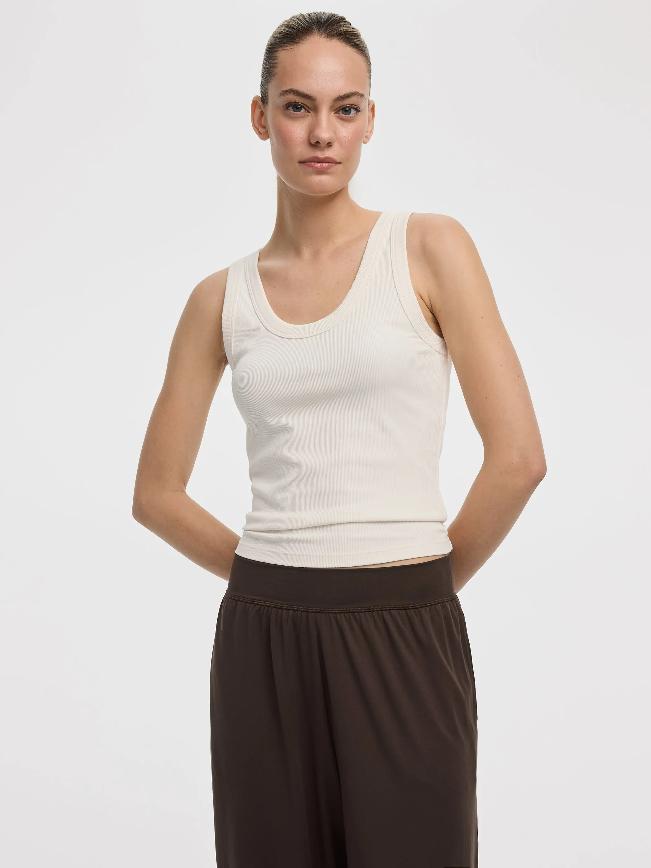 Scoop-Neck Ribbed Tank sold by Reitmans
