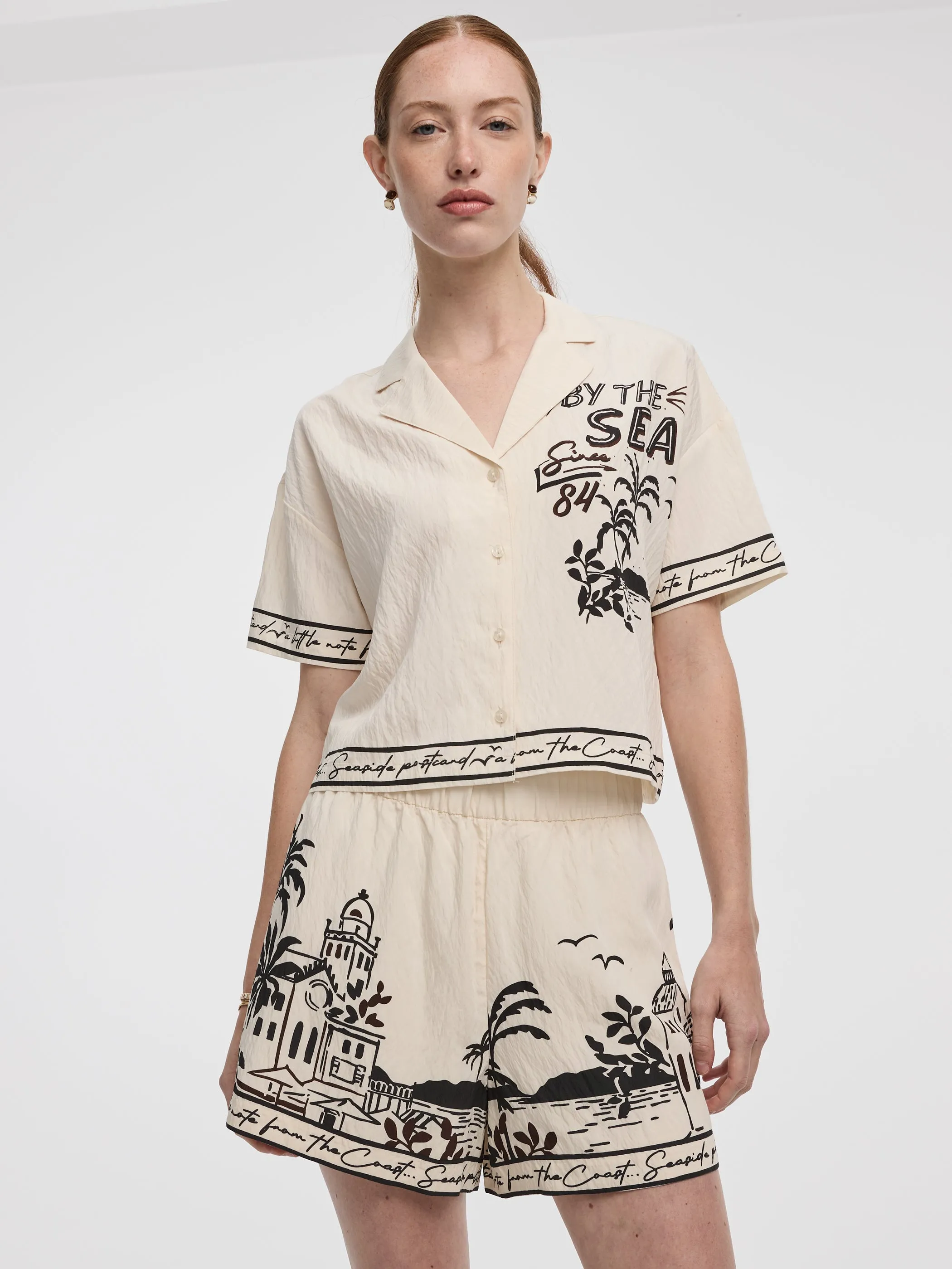 Short-Sleeve Blouse with Pyjama Collar sold by Reitmans