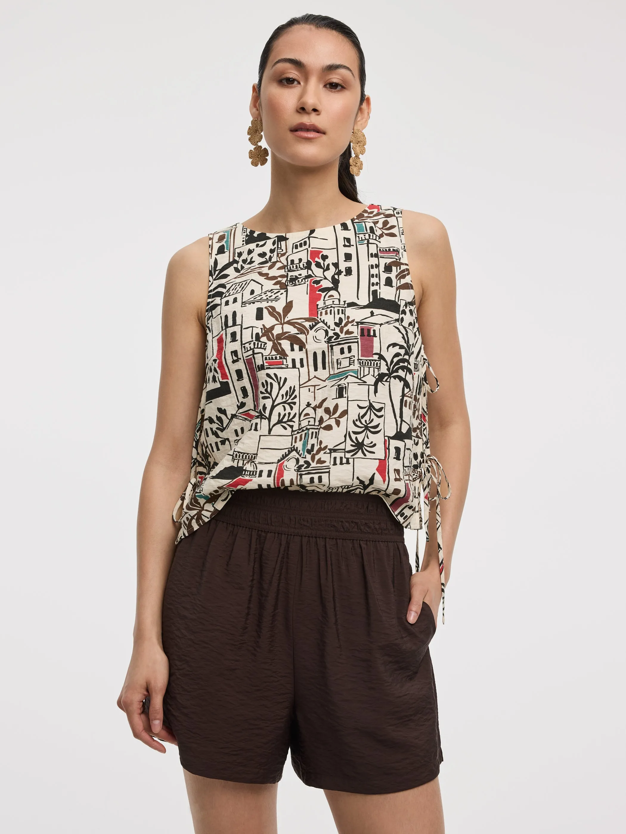 Crew-Neck Top with Self-Tie Sides sold by Reitmans