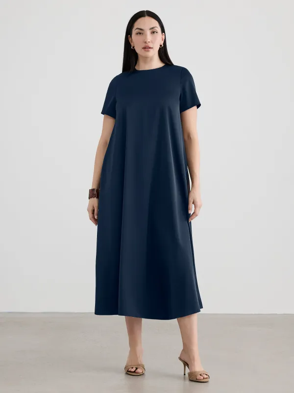 Short-Sleeve Swing Maxi Dress made by Reitmans