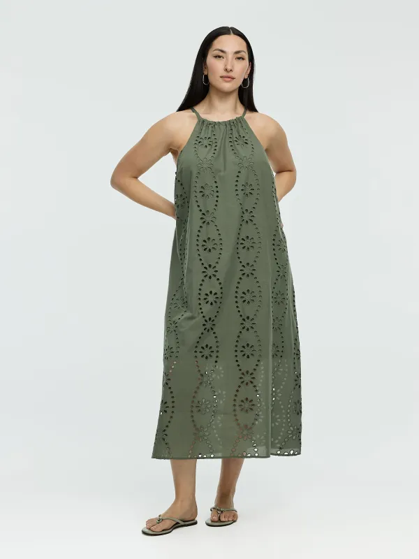Sleeveless Maxi Dress with Halter Neckline made by Reitmans