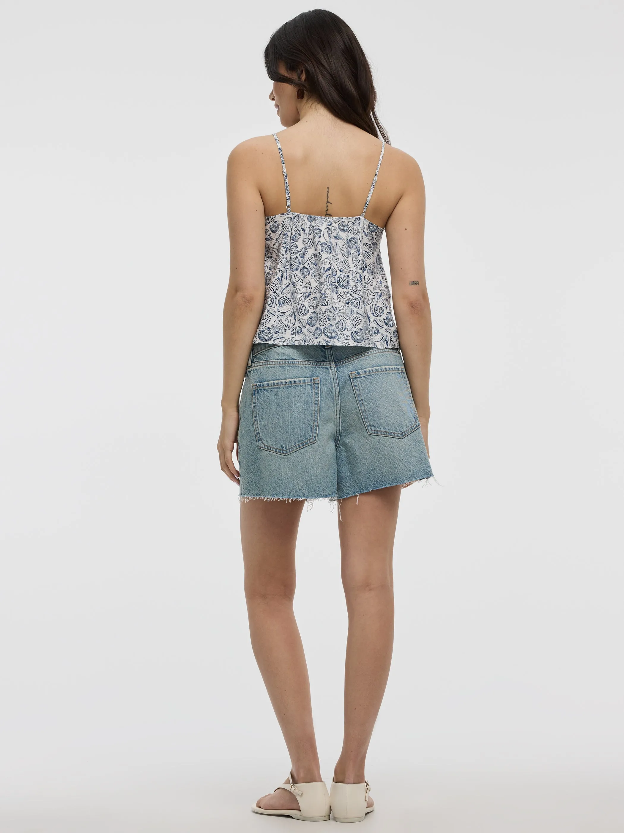 Cropped V-Neck Peplum Cami sold by Reitmans product image thumbnail 3
