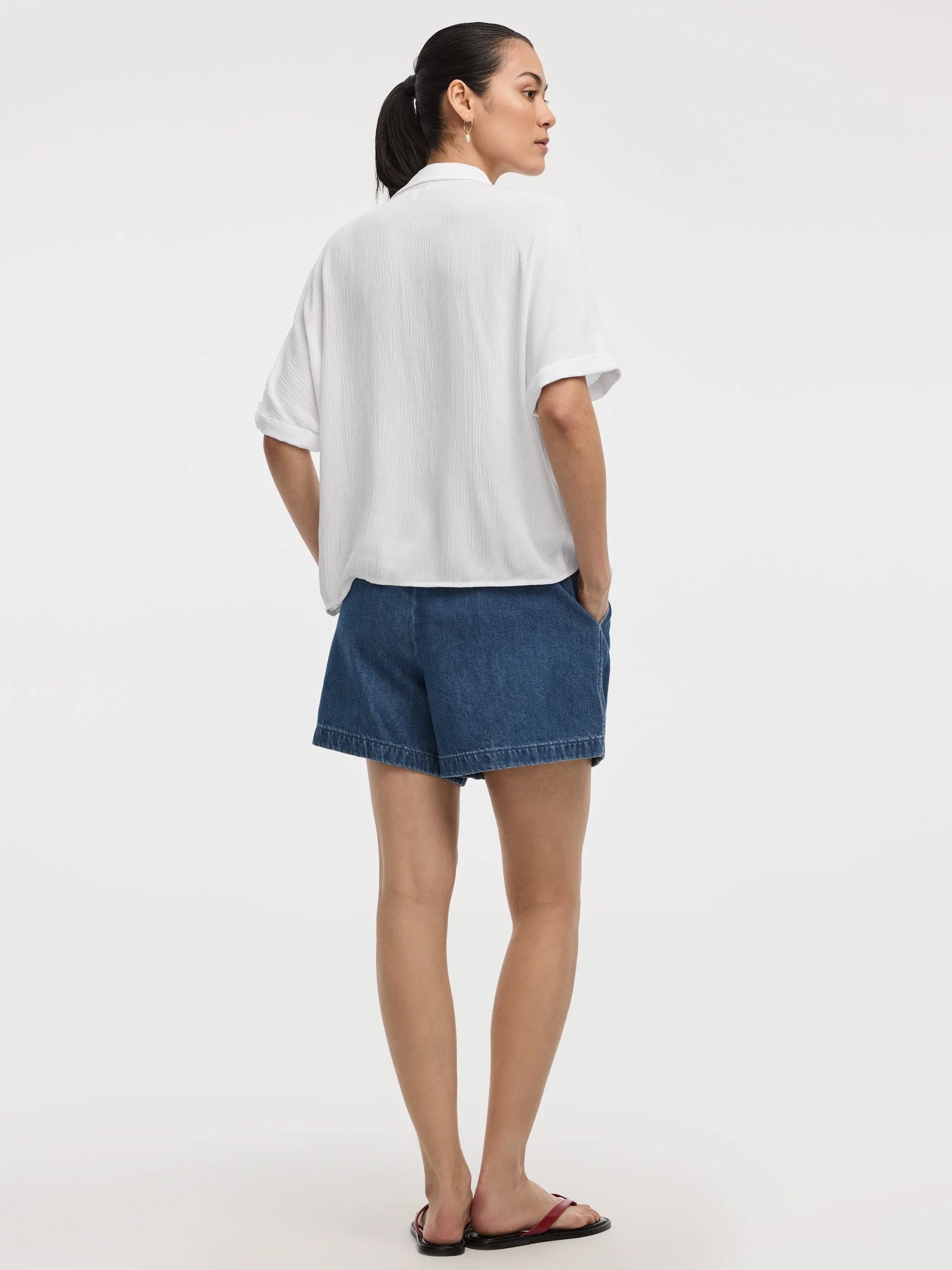 Buttoned-Down Gauze Shirt sold by Reitmans product image thumbnail 3