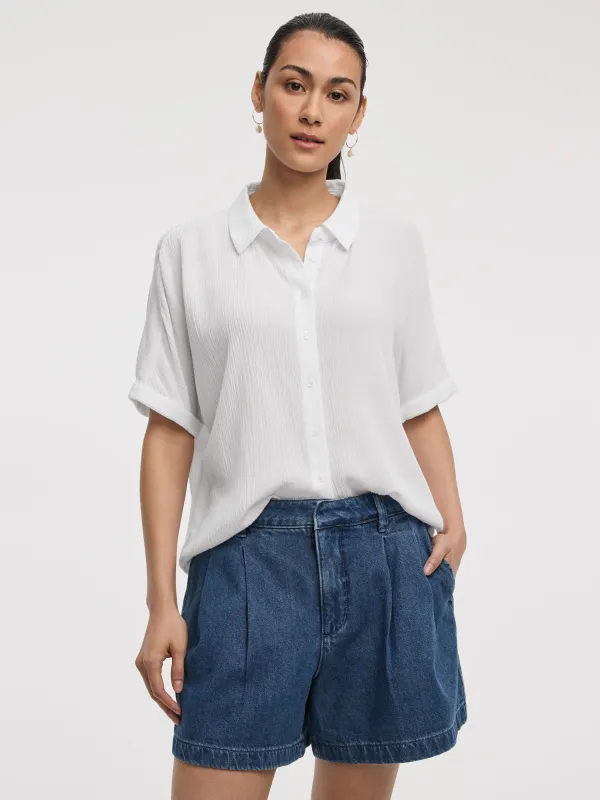 Buttoned-Down Gauze Shirt made by Reitmans