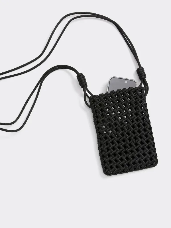 Crochet Cross-Body Phone Bag made by Reitmans