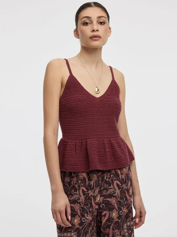 V-Neck Peplum Cami made by Reitmans