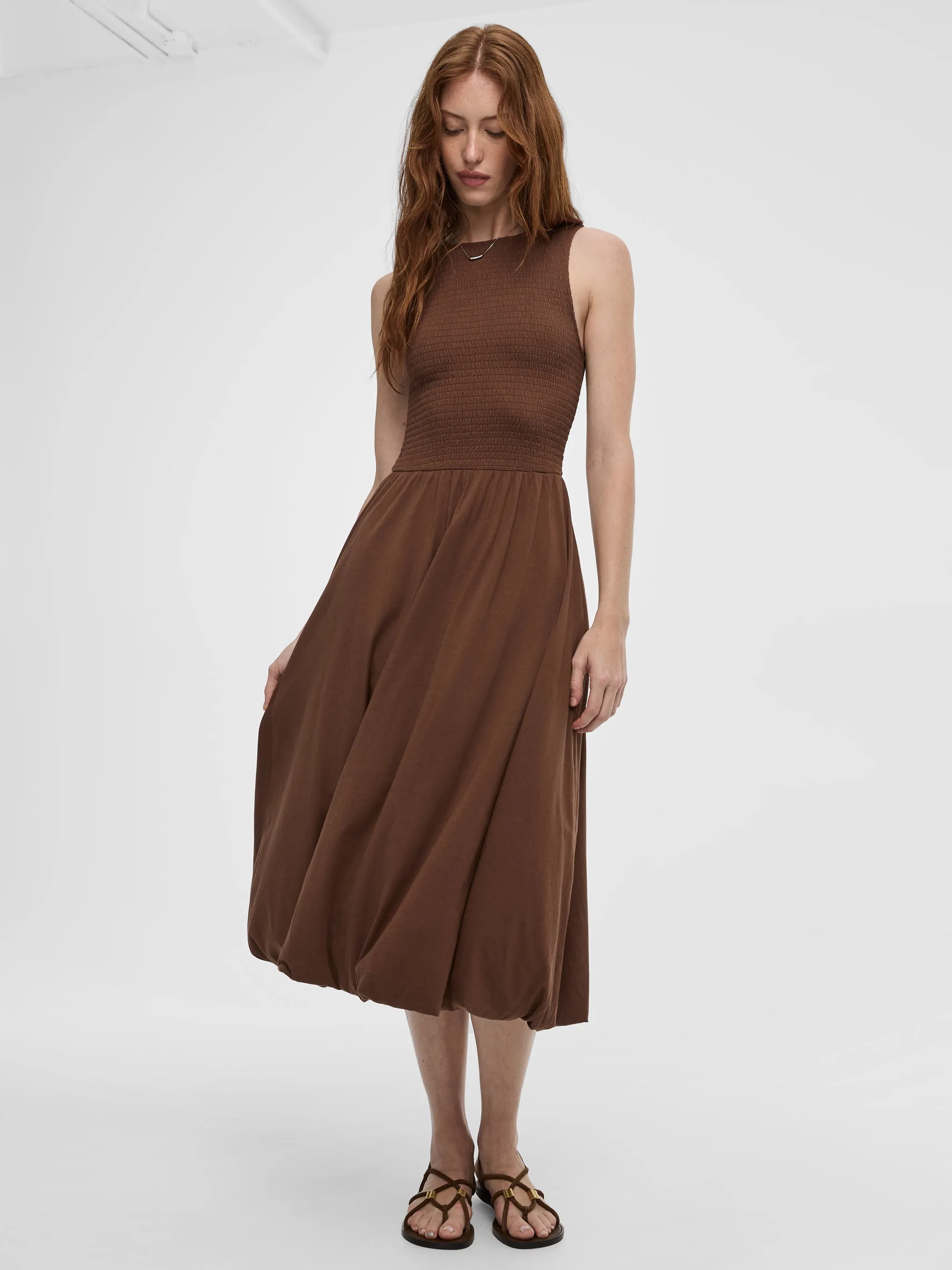 Sleeveless Midi Dress with Smocked Top sold by Reitmans product image thumbnail 4