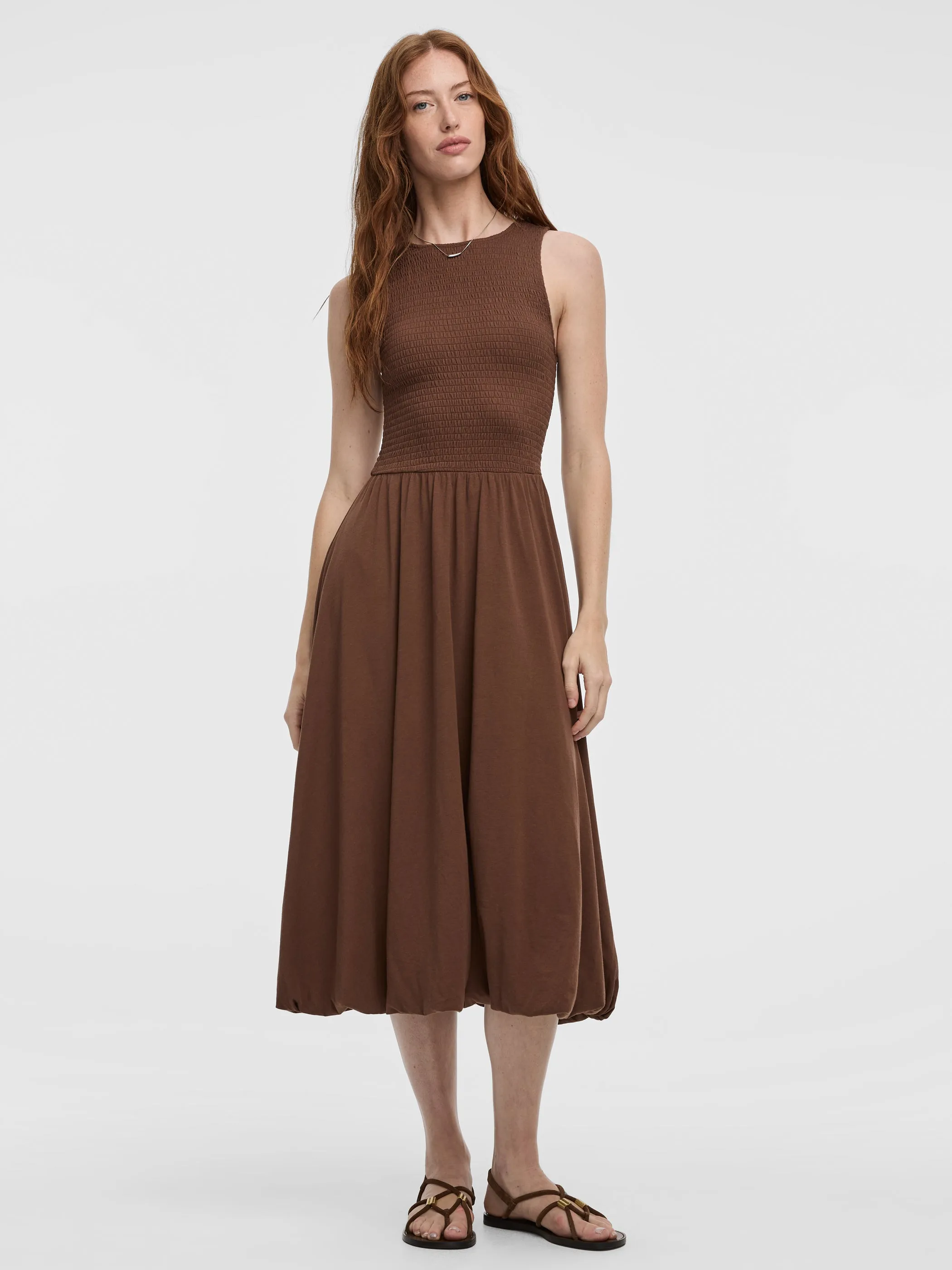 Sleeveless Midi Dress with Smocked Top sold by Reitmans