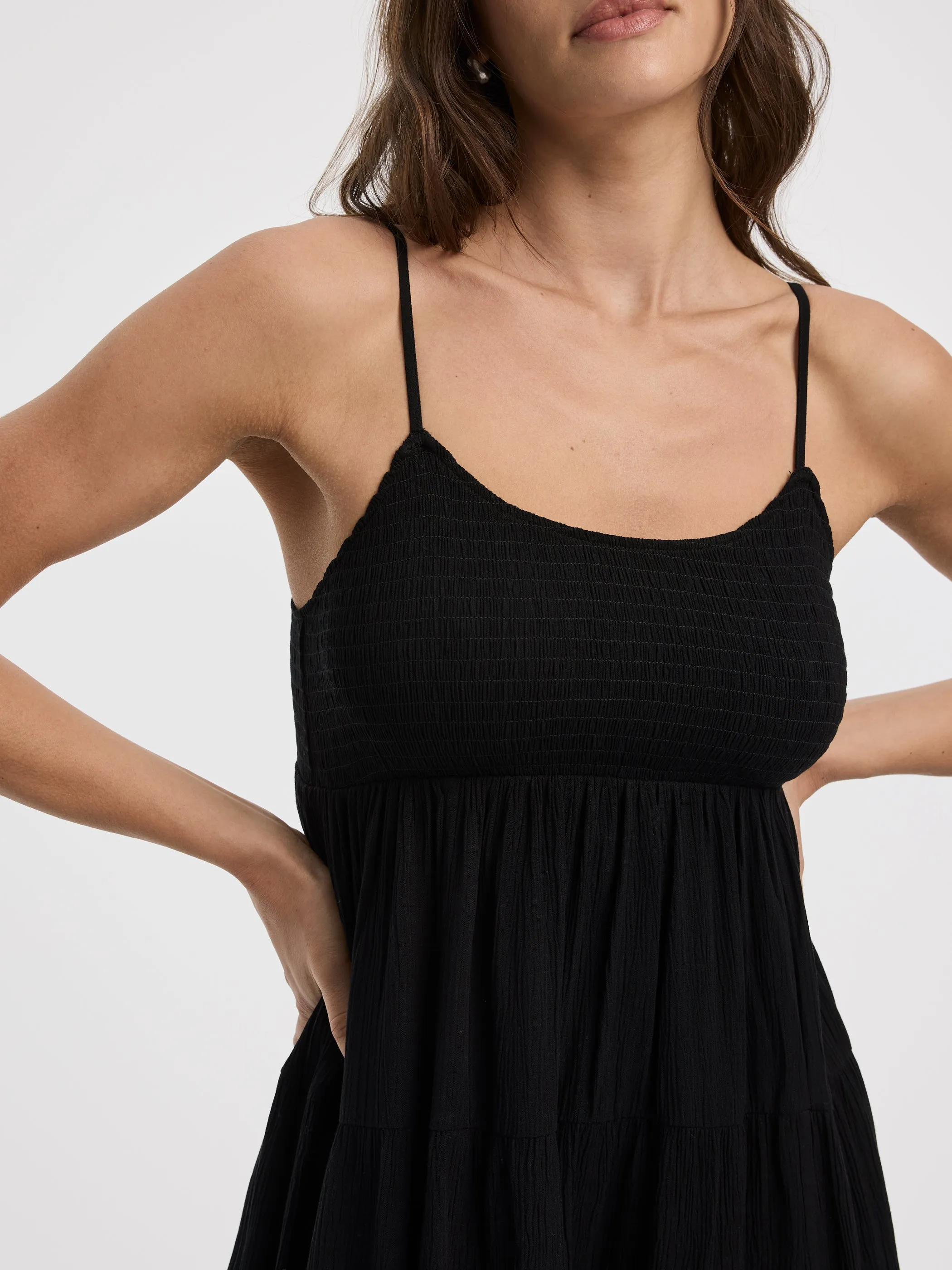 Sleeveless Mini Dress with Smocked Top sold by Reitmans product image thumbnail 2