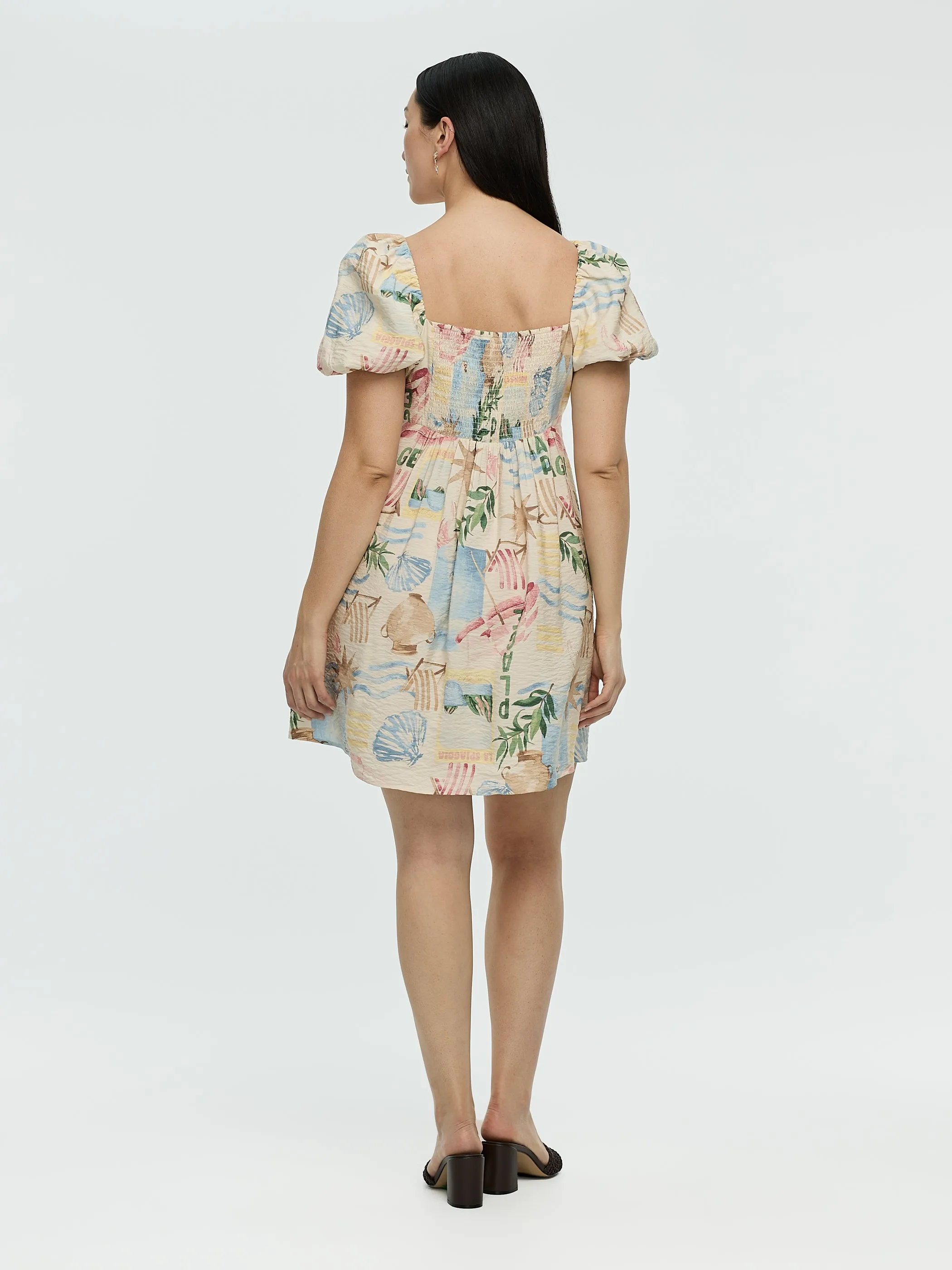 Short-Puffy-Sleeve Mini Dress with Sweetheart Neckline sold by Reitmans product image thumbnail 3
