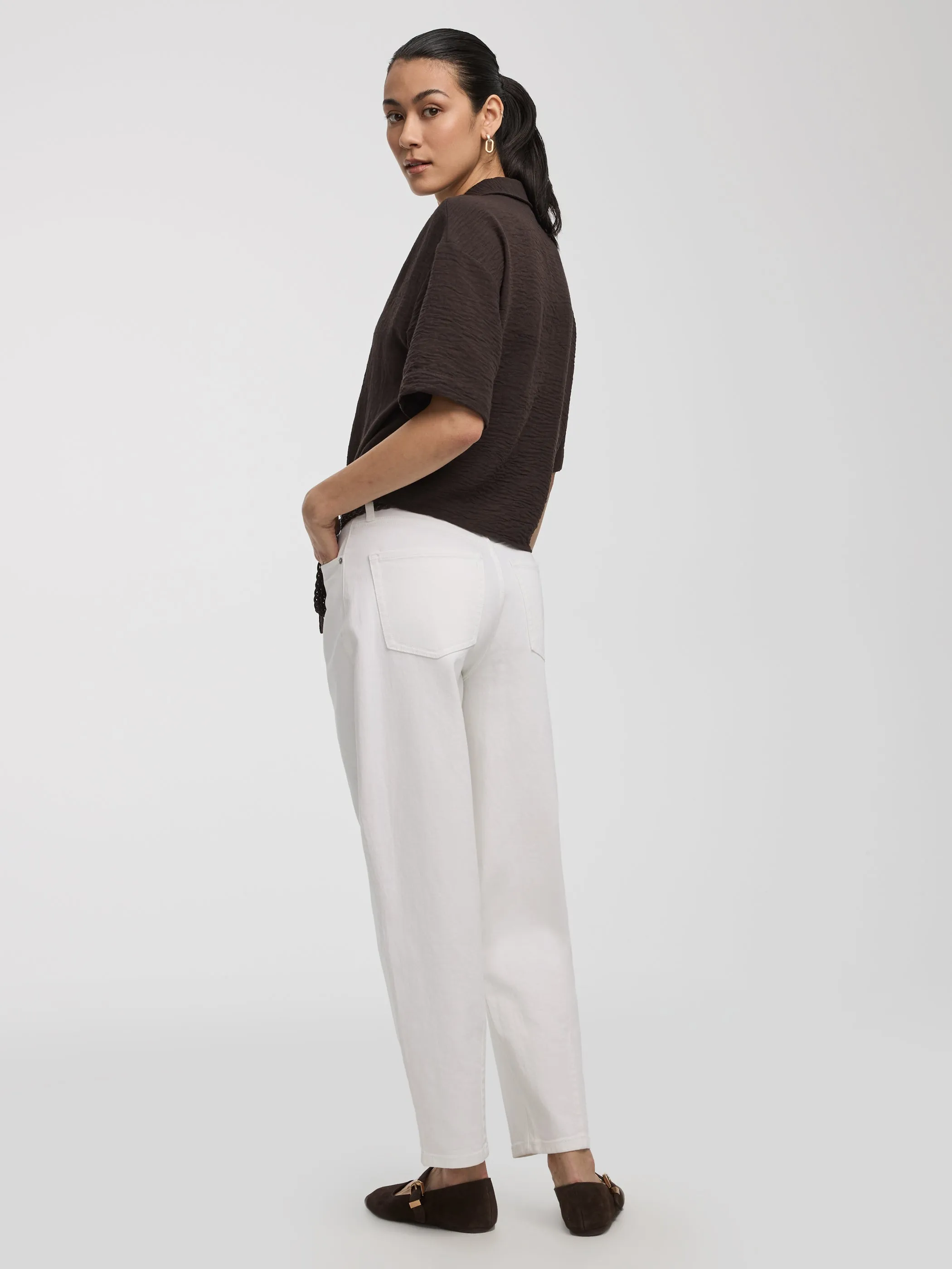 Short-Sleeve V-Neck Blouse with Self-Tie Closure sold by Reitmans product image thumbnail 3