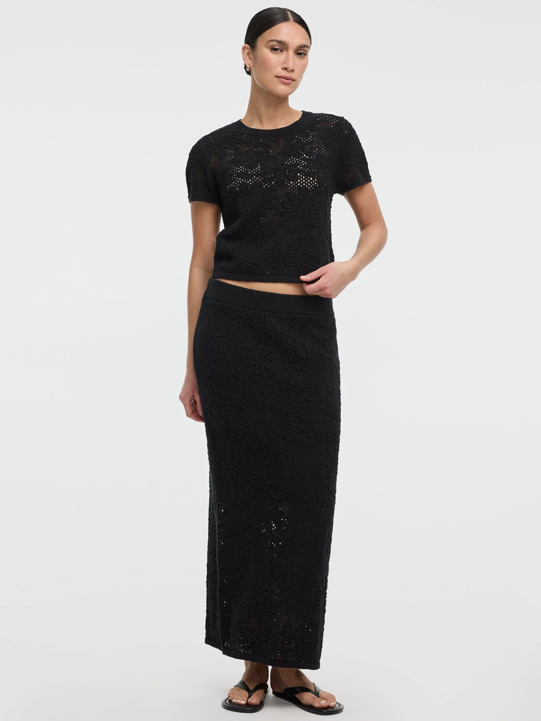 Pull-On Crochet Maxi Skirt sold by Reitmans