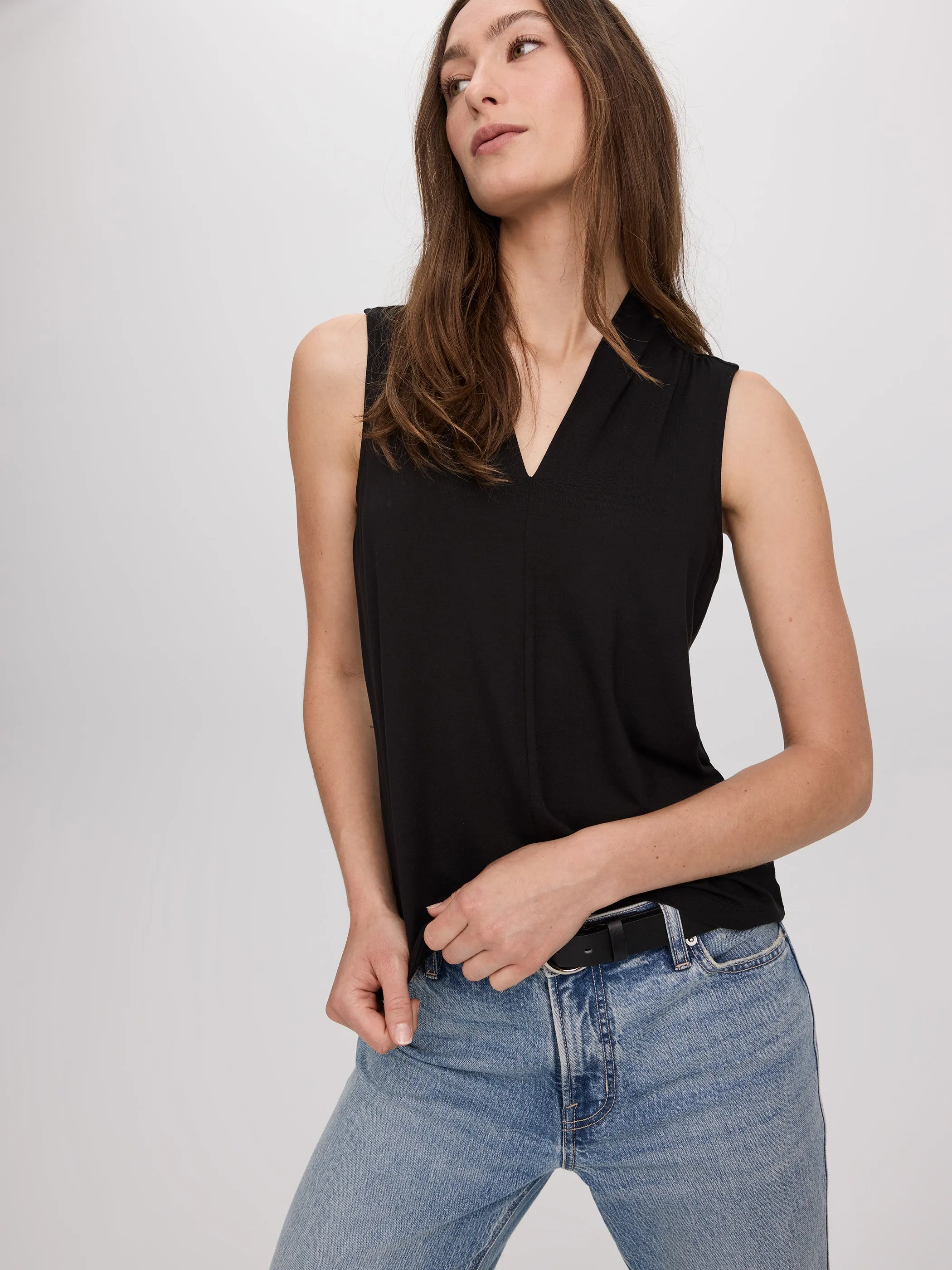 Sleeveless V-Neck Top sold by Reitmans product image thumbnail 4