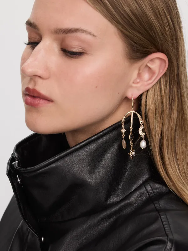 Mystical Earrings with Freshwater Pearls made by Reitmans