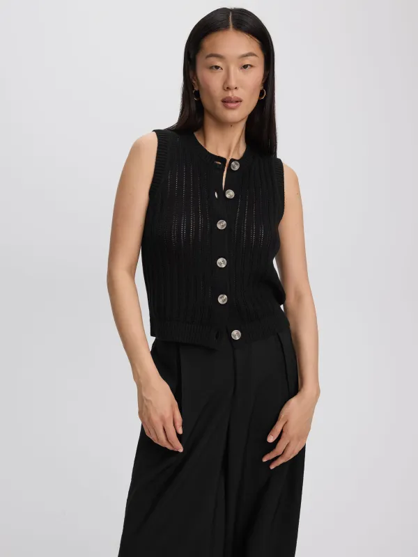Sleeveless Crew-Neck Sweater Vest made by Reitmans
