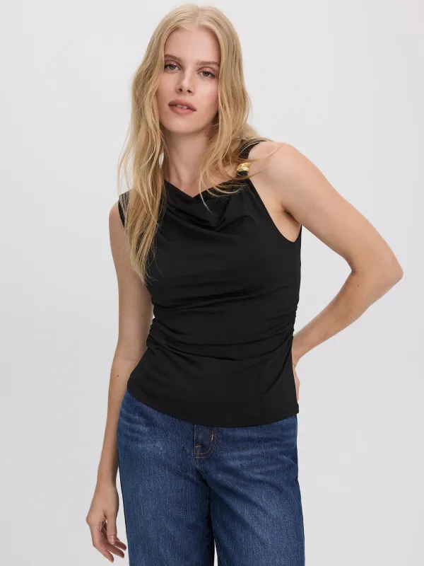 Sleeveless Top with Asymmetrical Neckline made by Reitmans
