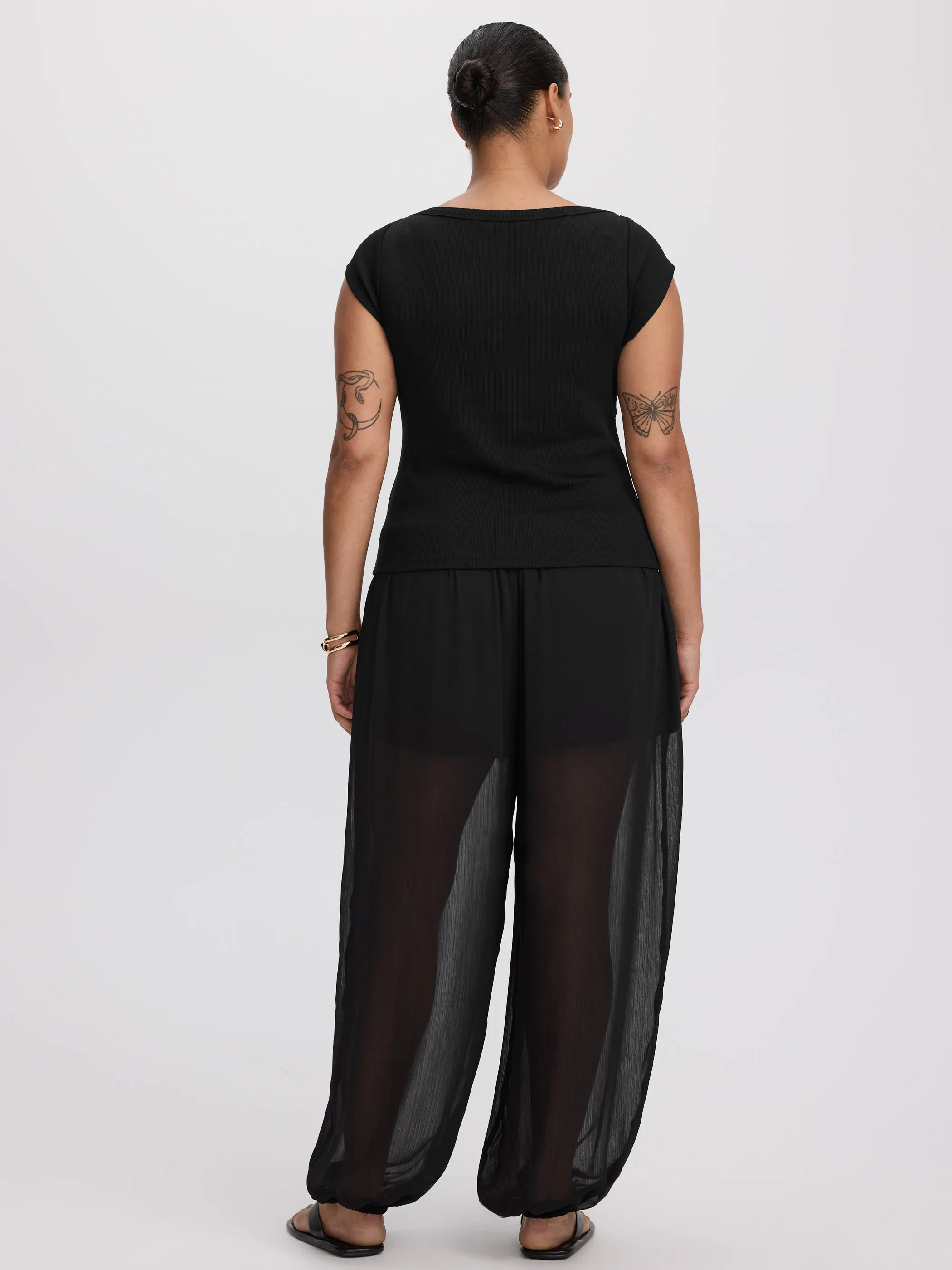 Extended-Sleeve Boat-Neck Ribbed Top sold by Reitmans product image thumbnail 3
