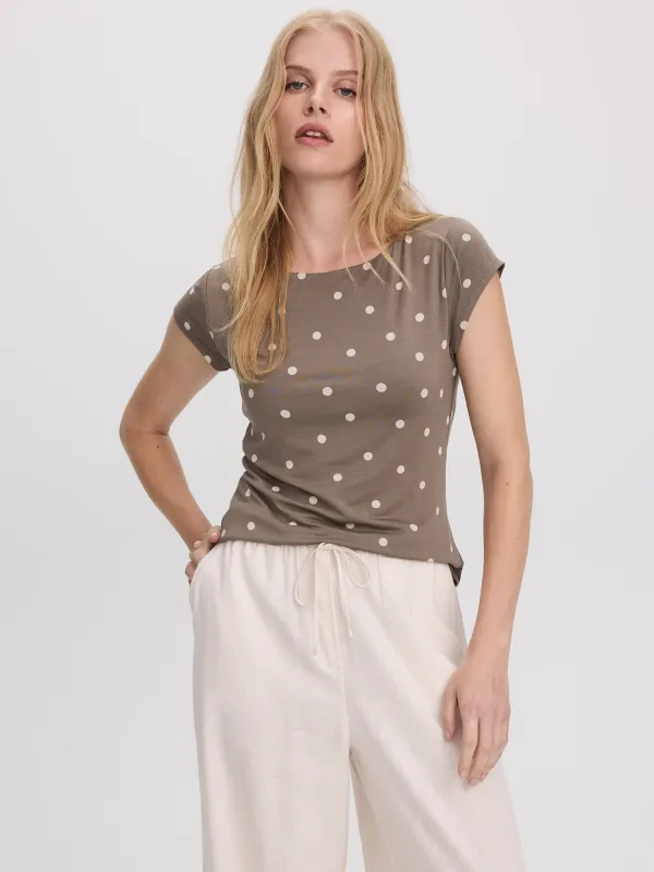 Extended-Sleeve Boat-Neck Top made by Reitmans