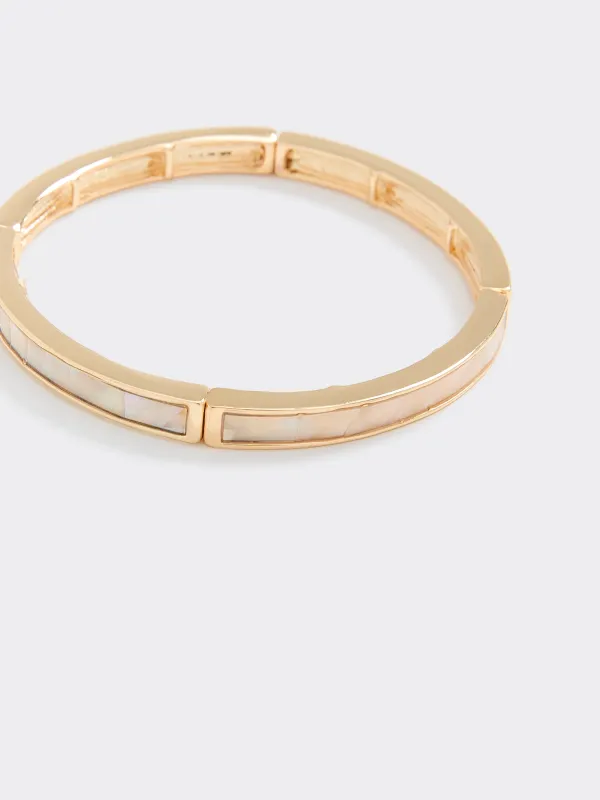 Stretch Mother-of-Pearl Bracelet made by Reitmans