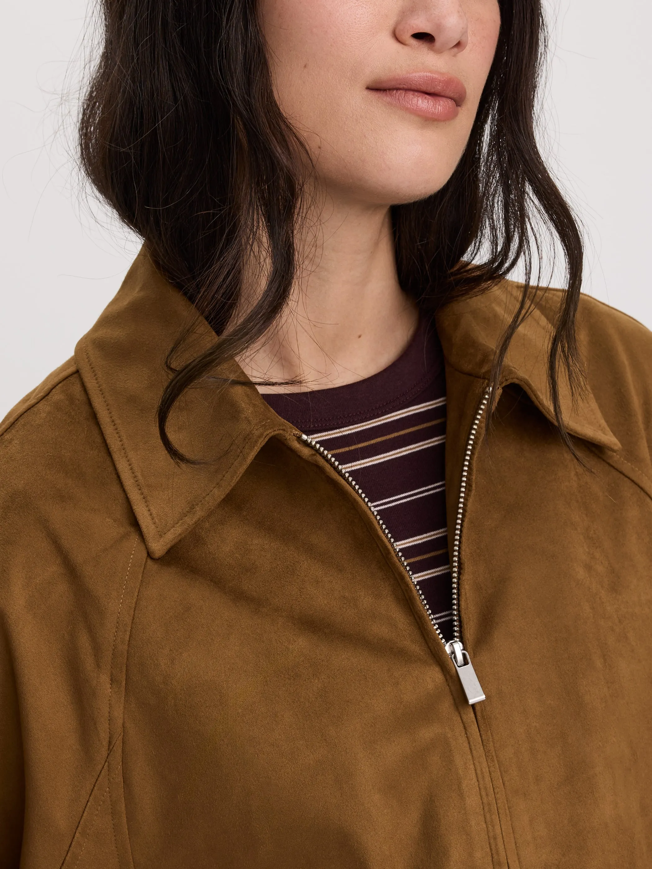 Faux Suede Jacket with Bubble Hem sold by Reitmans product image thumbnail 2