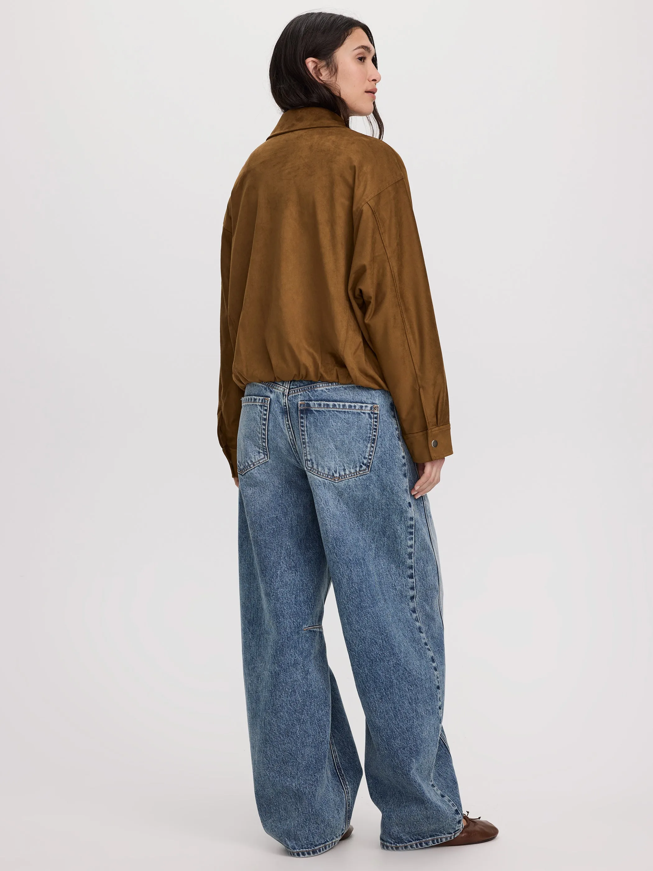 Faux Suede Jacket with Bubble Hem sold by Reitmans product image thumbnail 3