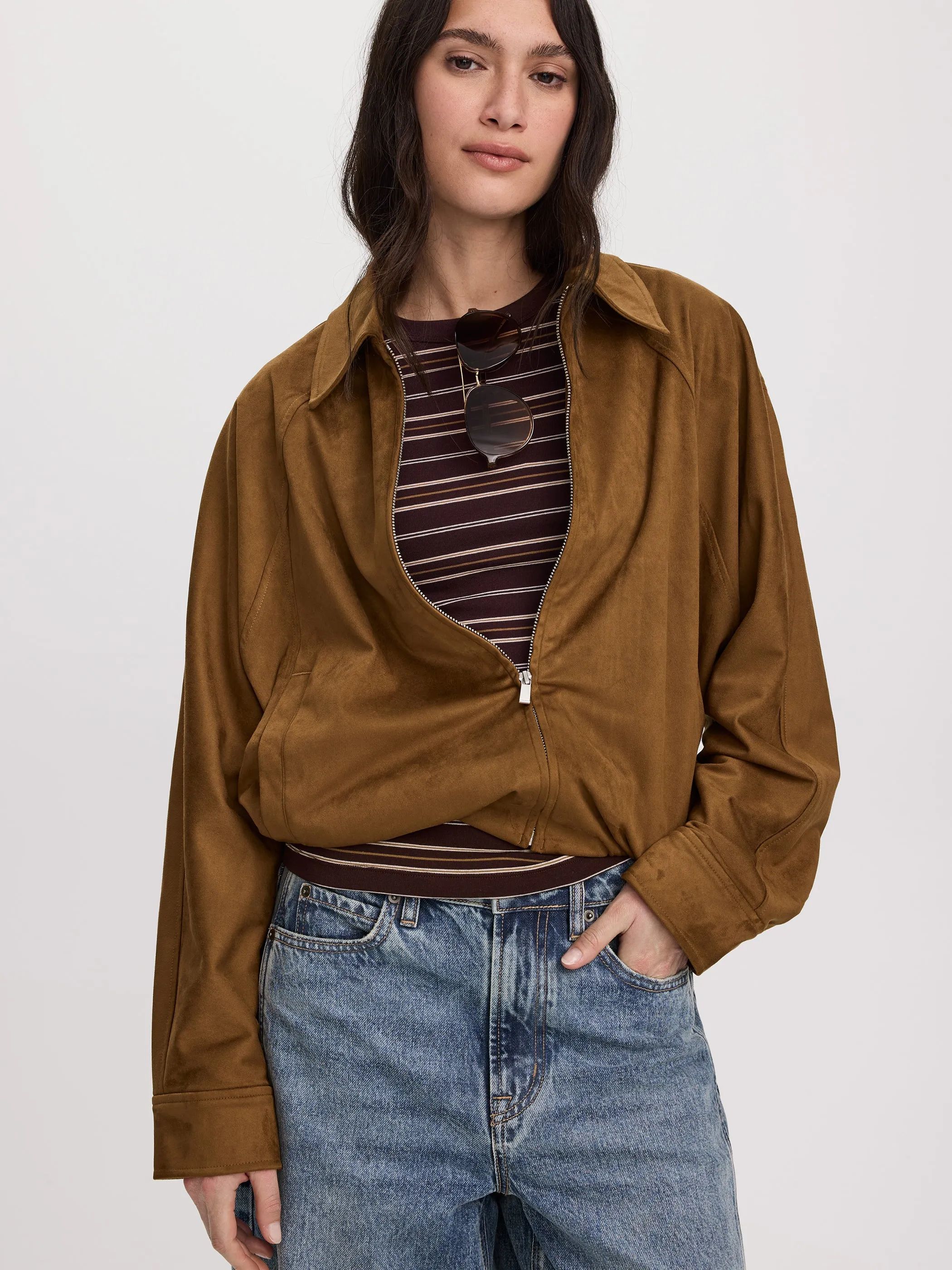 Faux Suede Jacket with Bubble Hem sold by Reitmans product image thumbnail 4