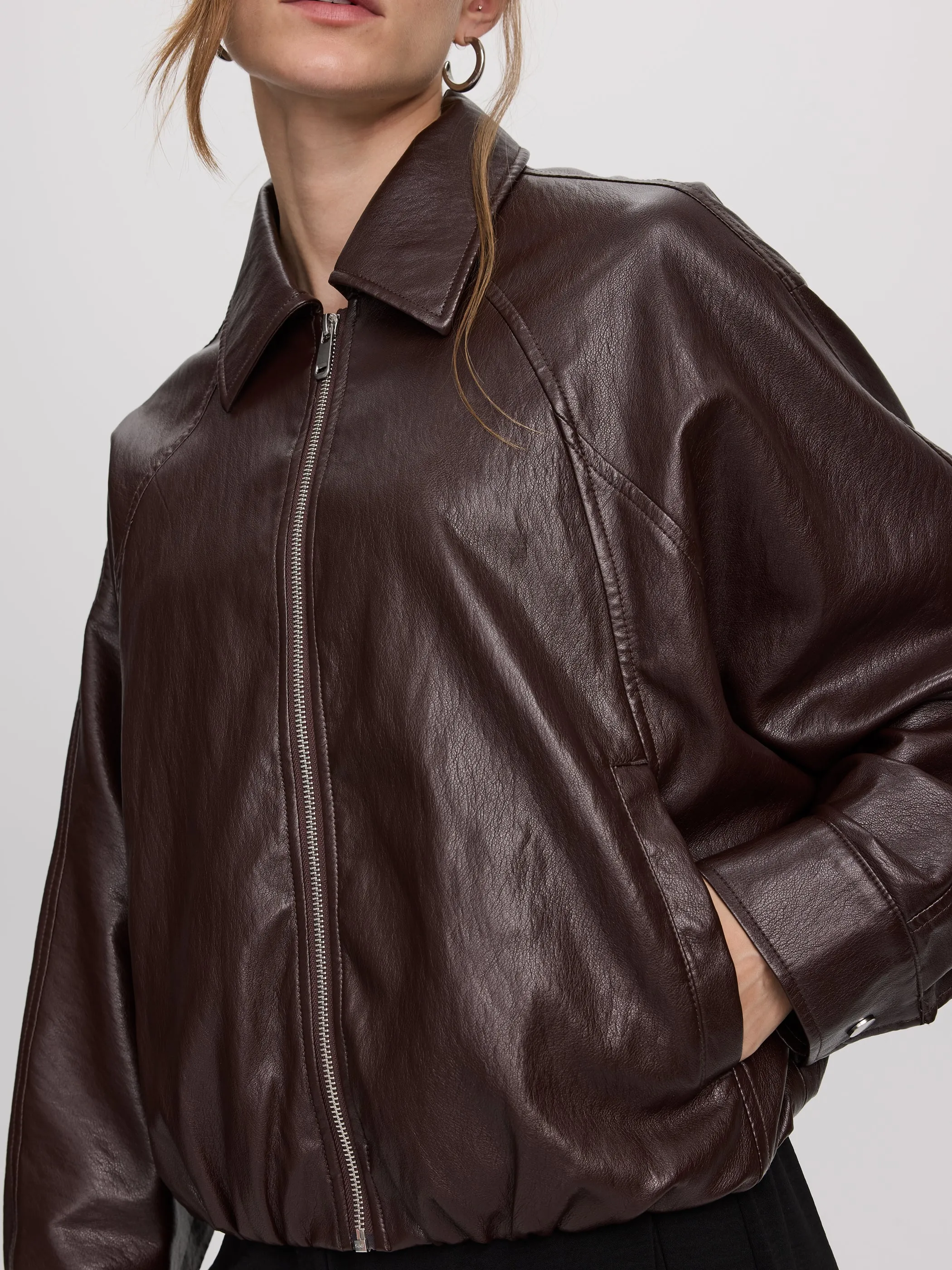 Loose Faux Leather Jacket sold by Reitmans product image thumbnail 2