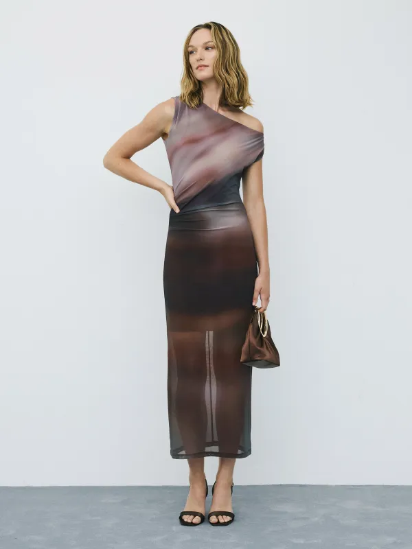 Sleeveless Bodycon Maxi Dress with Side Shirring made by Reitmans
