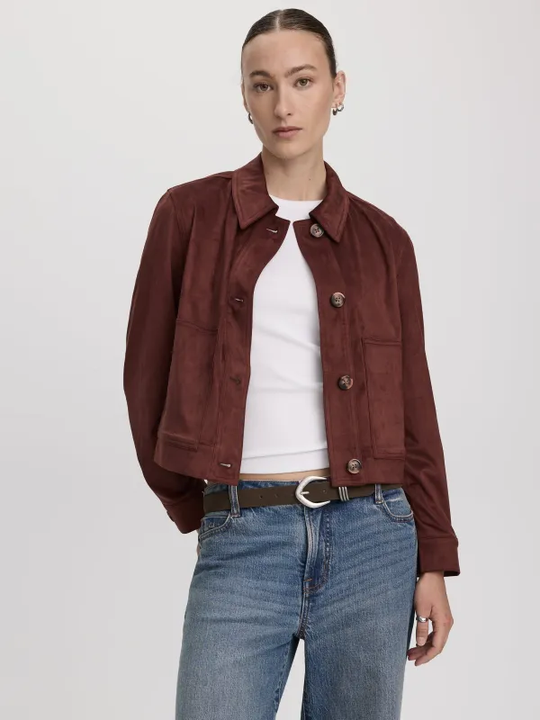 Faux Suede Jacket made by Reitmans