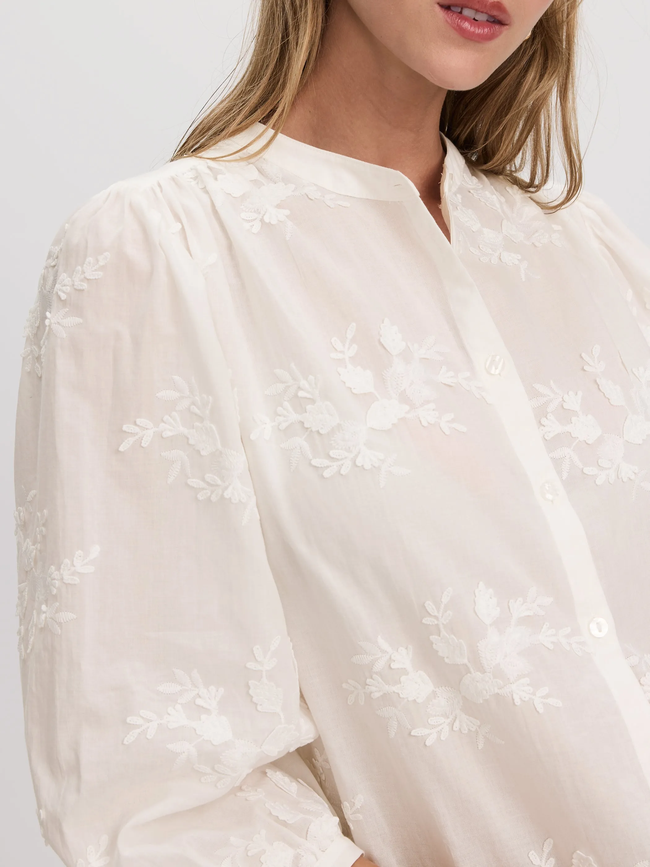 3/4-Sleeve Embroidered Blouse sold by Reitmans product image thumbnail 2