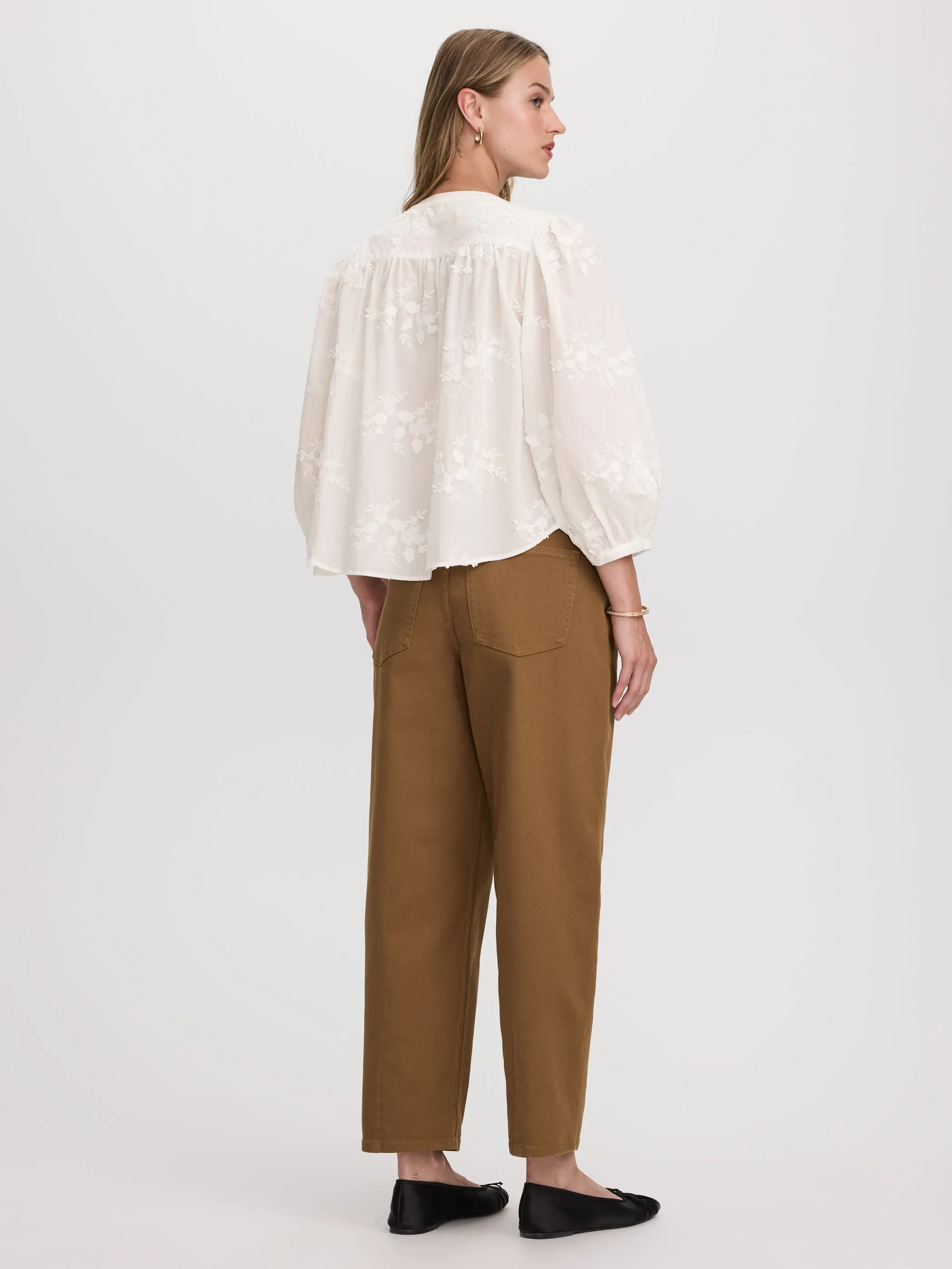 3/4-Sleeve Embroidered Blouse sold by Reitmans product image thumbnail 3